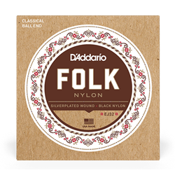 EJ32 Ball End Folk Nylon Accoustic Guitar Strings