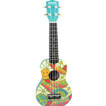Ukulele Amahi PANDA2 Sop Peace Love Music / S