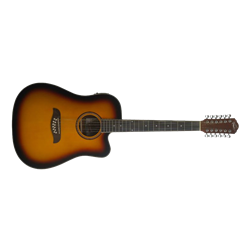 Guitar 12 String Elect/Acoust Tobacco SB Oscar Schmidt