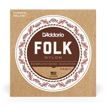 EJ32 Ball End Folk Nylon Accoustic Guitar Strings